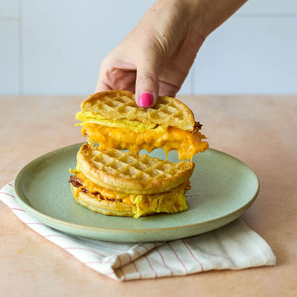 Waffle Breakfast Grilled Cheese Sandwich Recipe | Land O’Lakes